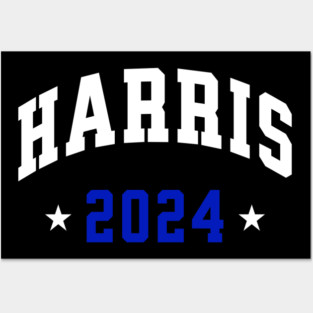 Harris 2024 Election White and blue Posters and Art