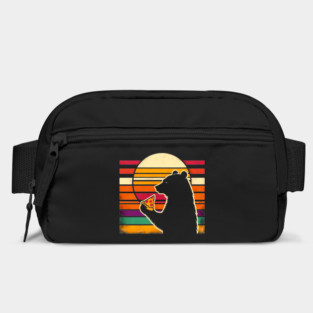 Funny Bear Eating Pizza Bag