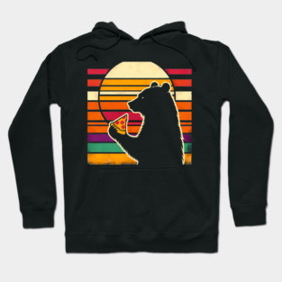 Funny Bear Eating Pizza Hoodie