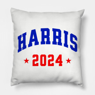 Harris 2024 Blue and Red Pillow