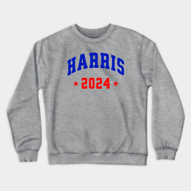 Harris 2024 Blue and Red Crewneck Sweatshirt by UrbanLifeApparel