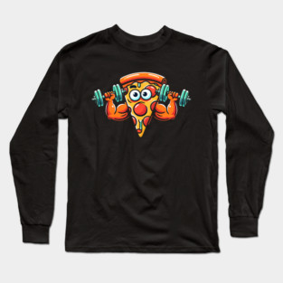 Funny Lifting Workout, Pizza Lover Long Sleeve T-Shirt