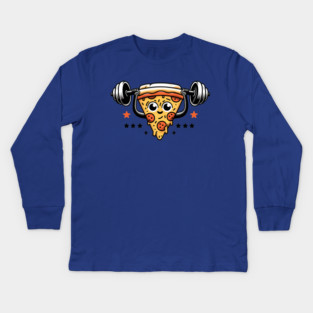 Funny Lifting Workout, Pizza Lover Kids Long Sleeve T-Shirt