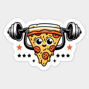 Funny Lifting Workout, Pizza Lover Sticker