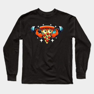 Funny Lifting Workout, Pizza Lover Long Sleeve T-Shirt
