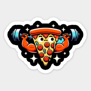 Funny Lifting Workout, Pizza Lover Sticker