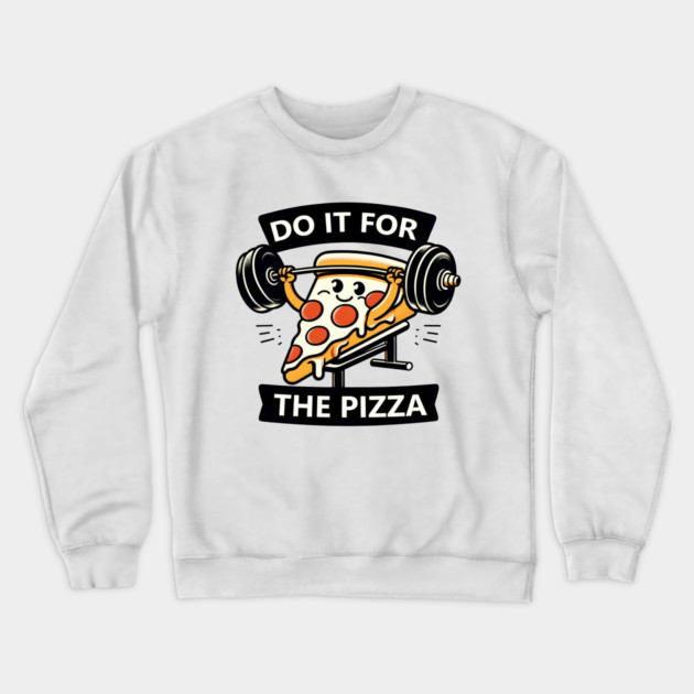 Funny Lifting Workout, Pizza Lover Crewneck Sweatshirt by logiamerch