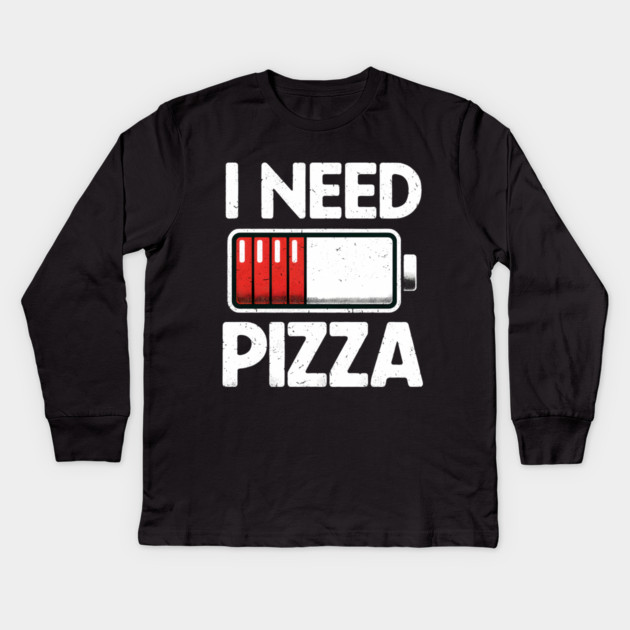 Funny Pizza Lover Kids Long Sleeve T-Shirt by logiamerch