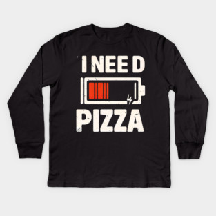 Funny Pizza Lover Kids Long Sleeve T-Shirt