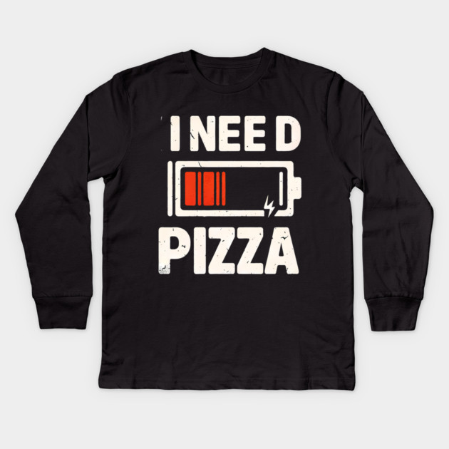Funny Pizza Lover Kids Long Sleeve T-Shirt by logiamerch