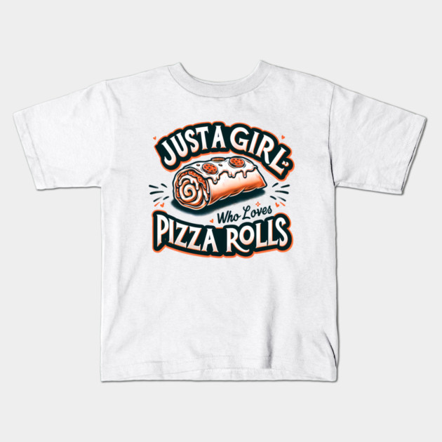 Just a Girl Who Loves Pizza Kids T-Shirt by logiamerch