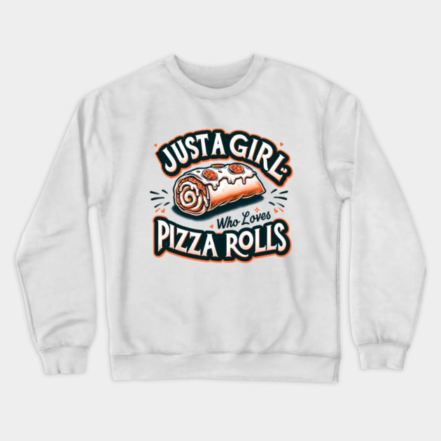 Just a Girl Who Loves Pizza Crewneck Sweatshirt by logiamerch