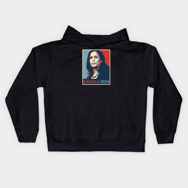 Kamala Harris for President 2024 Kids Hoodie by UrbanLifeApparel