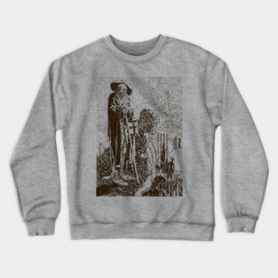 Vintage Wizard Illustration Artwork Crewneck Sweatshirt