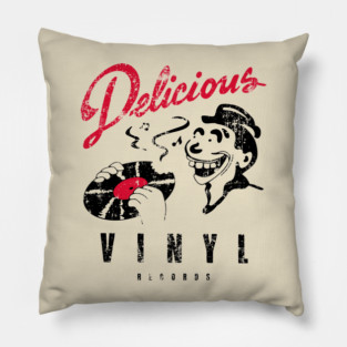 Vintage Delicious Vinyl Pillow