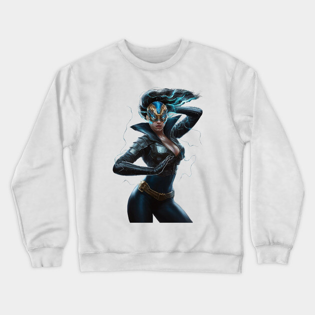 Supper female Jacket Adorned Crewneck Sweatshirt by animegirlnft
