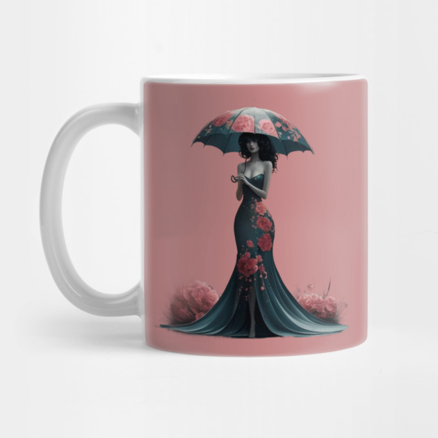 Figure in an Elegant Holding an Umbrella by animegirlnft