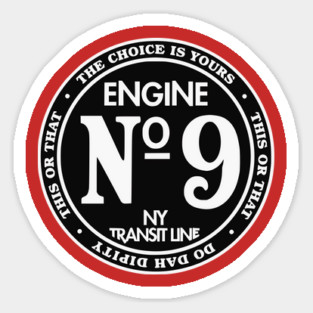 Engine Engine #9 on the New York Transit Line Magnet