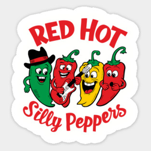 Red Hot Silly Peppers Music Lover Pun Parody Magnet
