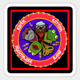River Bottom Nightmare Band Rock N Roll Over Sticker