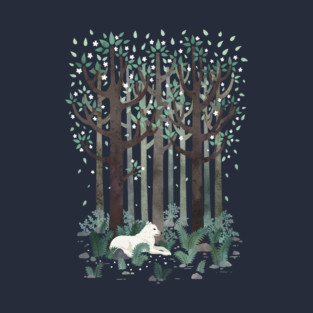 White Wolf in the Woods T-Shirt