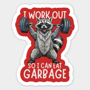 Funny Raccoon Eat Garbage Magnet