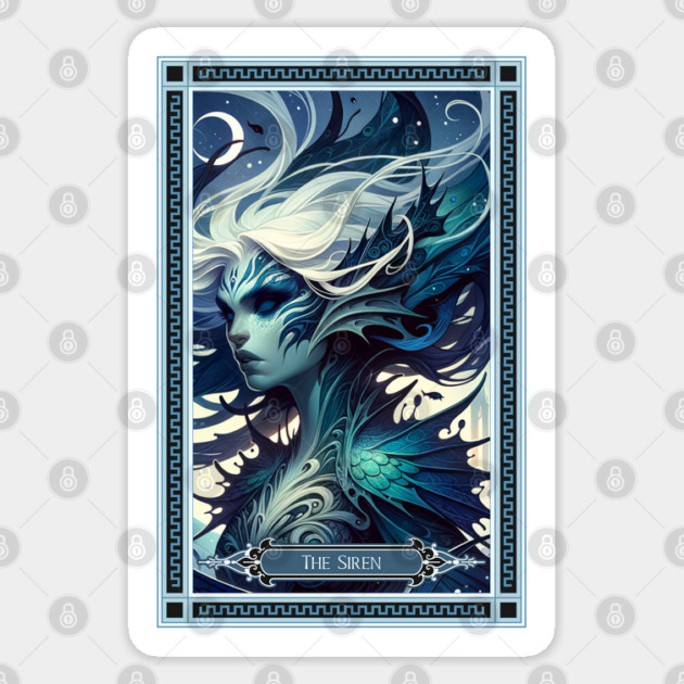 The Siren Tarot Card Sticker by HolidayBug
