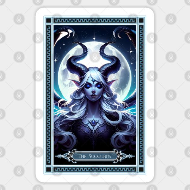 The Succubus Tarot Card Sticker by HolidayBug
