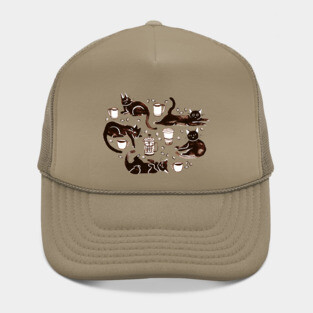 Black cats and coffee Hat