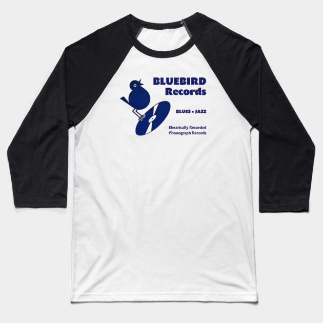 Bluebird Records Baseball T-Shirt by Timeless Chaos