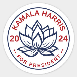 Lotus Flower Kamala Harris for President 2024 Magnet