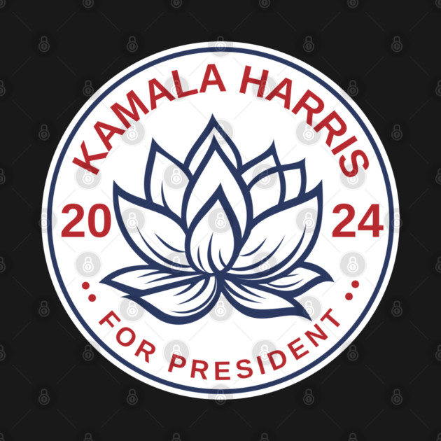 Lotus Flower Kamala Harris for President 2024 by Yesteeyear