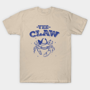 Yee Claw Yee Haw Crab Vintage Style Shirt, Cowboy Crab Meme Shirt, Retro Cartoon T Shirt, Weird T Shirt, Crab T-Shirt
