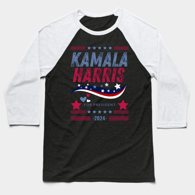 Kamala 2024 Baseball T-Shirt by BlackMeme94