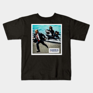 Trump and Kamala Harris Make America Laugh Again Kids T-Shirt