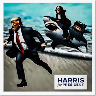 Trump and Kamala Harris Make America Laugh Again Posters and Art