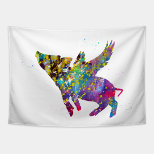 Flying Pig Tapestry
