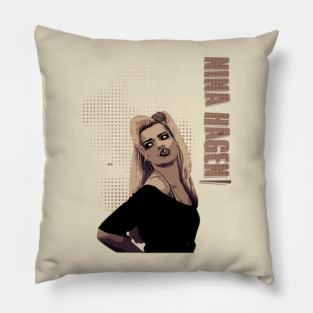 Nina Hagen //Brown Vintage Pillow