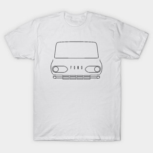 Ford Econoline classic van outline graphic (black) T-Shirt