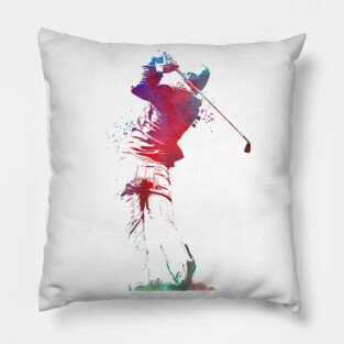 golf player sport art #golf #sport Pillow