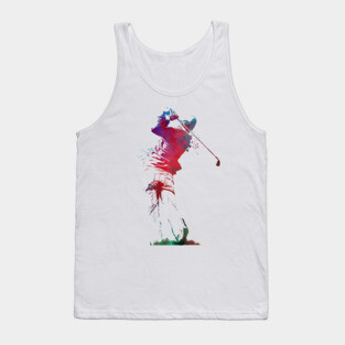 golf player sport art #golf #sport Tank Top