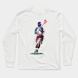 lacrosse sport art #lacrosse #sport Long Sleeve T-Shirt