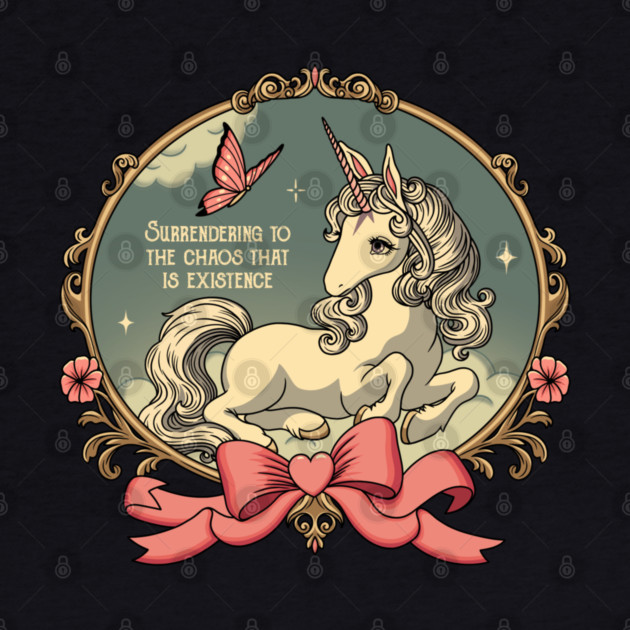 surrendering to the chaos that is existence unicorn by moonstruck crystals