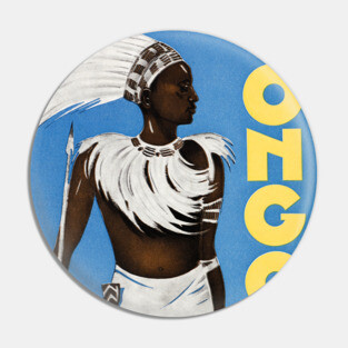 Vintage Travel Poster Congo Pin