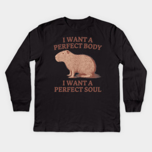 I-want-a-perfect-body Kids Long Sleeve T-Shirt