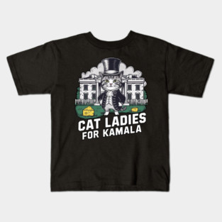 Cat Ladies For kamala Kids T-Shirt