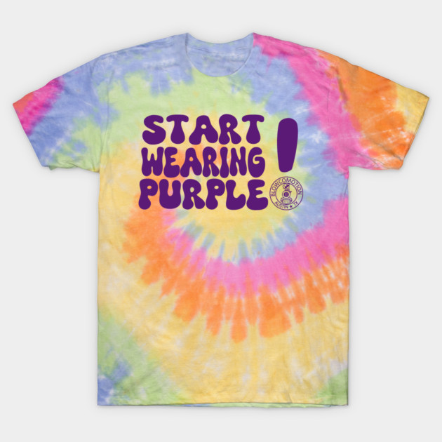 FRONT OF THE SHIRT - Start Wearing Purple! IN PURPLE T-Shirt by Blowcomotion