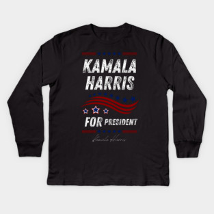 Kamala-Harris-for-President Kids Long Sleeve T-Shirt