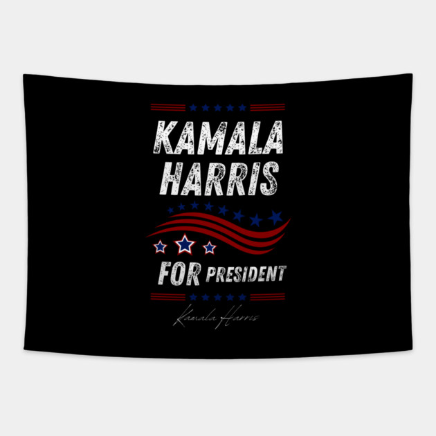 Kamala-Harris-for-President Tapestry by BlackMeme94