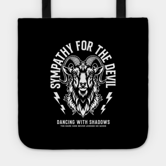 SYMPATHY FOR THE DEVIL Tote by artslaves
